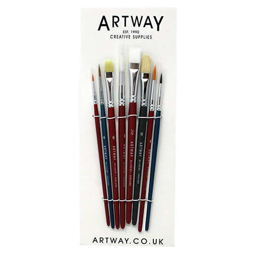 Artway Premium Mixed Short Handle Paint Brushes Set