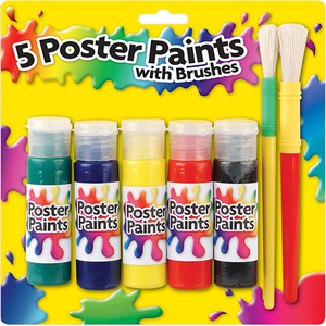 Smiles Poster Paints (5) with Brushes