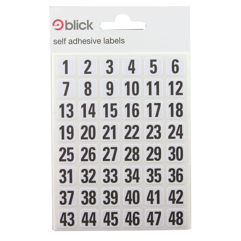 Blick Label Bag 00-99 Wht/Blk 144 016250