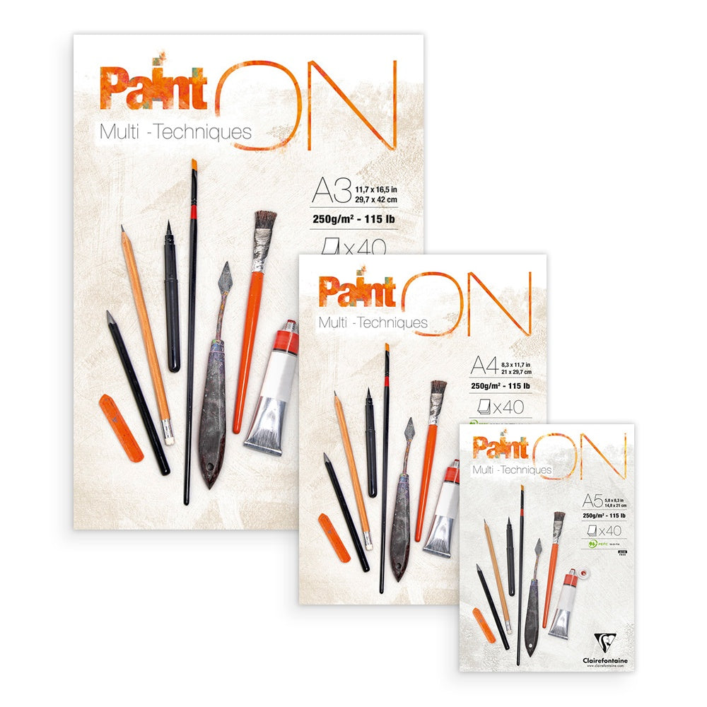 Paint'On White Smooth Glued Mixed Media Pad 40 Sheets