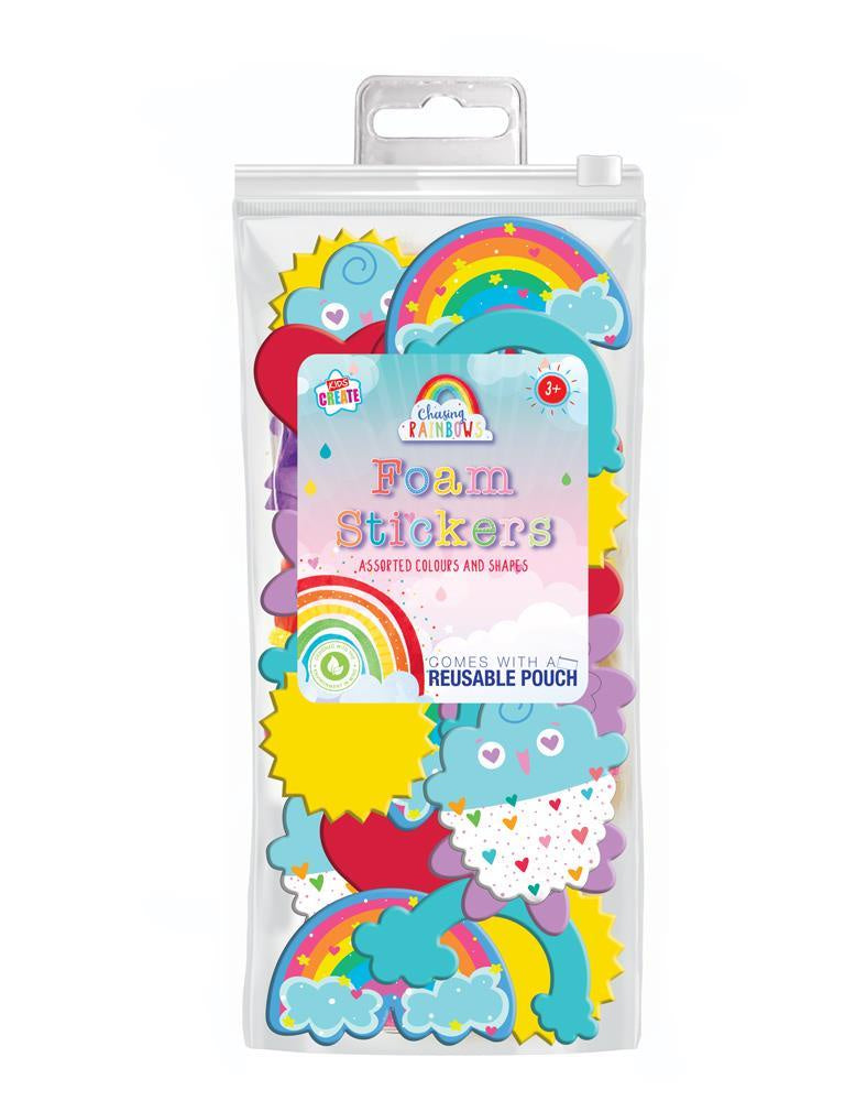 Kids Create Foam Shapes -Rainbows