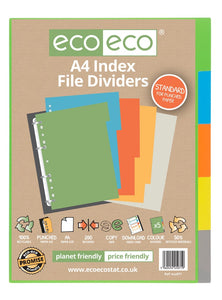 Eco-Eco Set of 5 A4 Index File Dividers