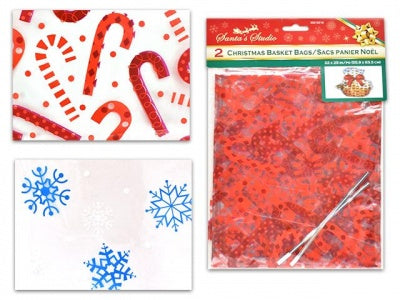 Christmas Hamper Cellophane Pack of 2