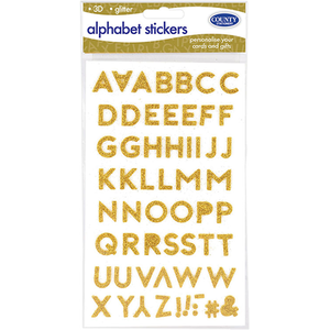Alphabet Stickers Gold